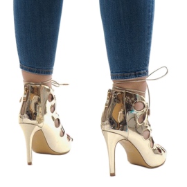Golden open-top patent boots 4022-37 1
