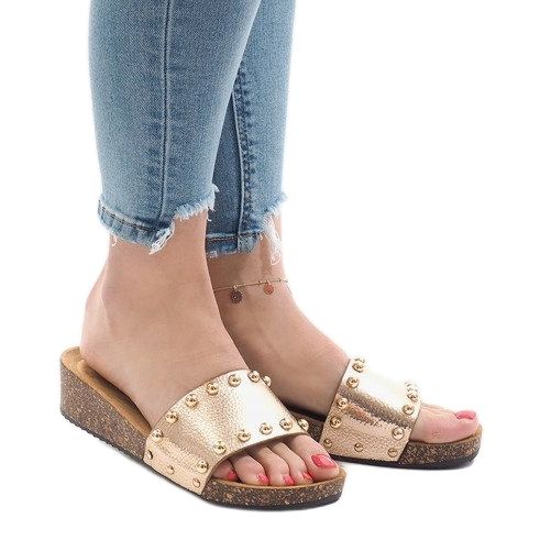 Champagne high heels AC-2809 golden 1