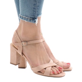 Pink high-heeled sandals FH39002 2