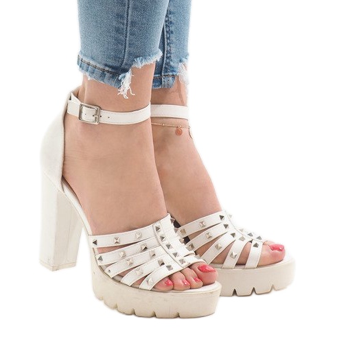 White sandals on the post HQ8682 2