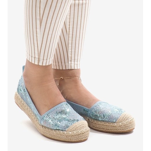 Blue openwork espadrilles L08-71 1