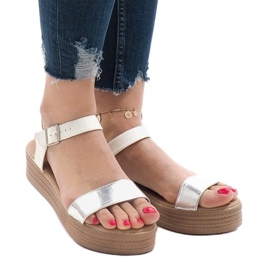 White sandals on the platform 22-07 1