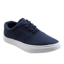 Navy blue men's sneakers QF-10 1