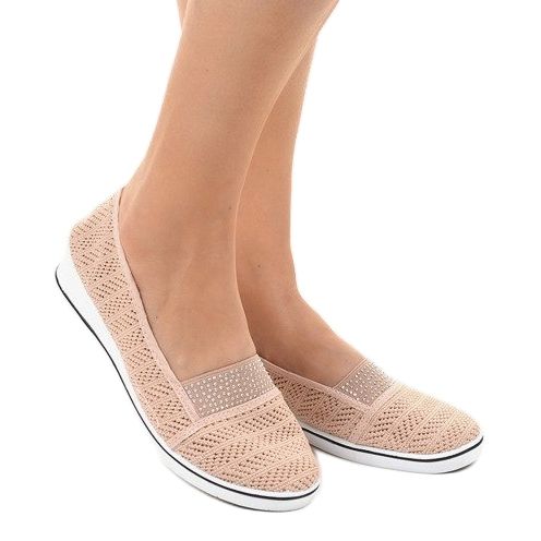 Pink sneakers with lace on the wedge ZH-4 2