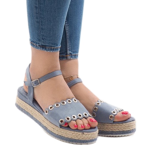 Blue sandals on the 99-46 platform 2