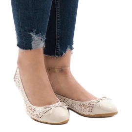 Beige openwork ballerinas 98-5y 1