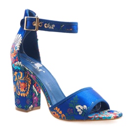 Blue sandals on the post 77-14 1