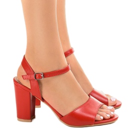 Red open sandals on the post FZ583 1