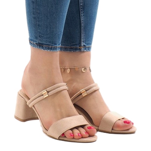 Beige high heels M806 1