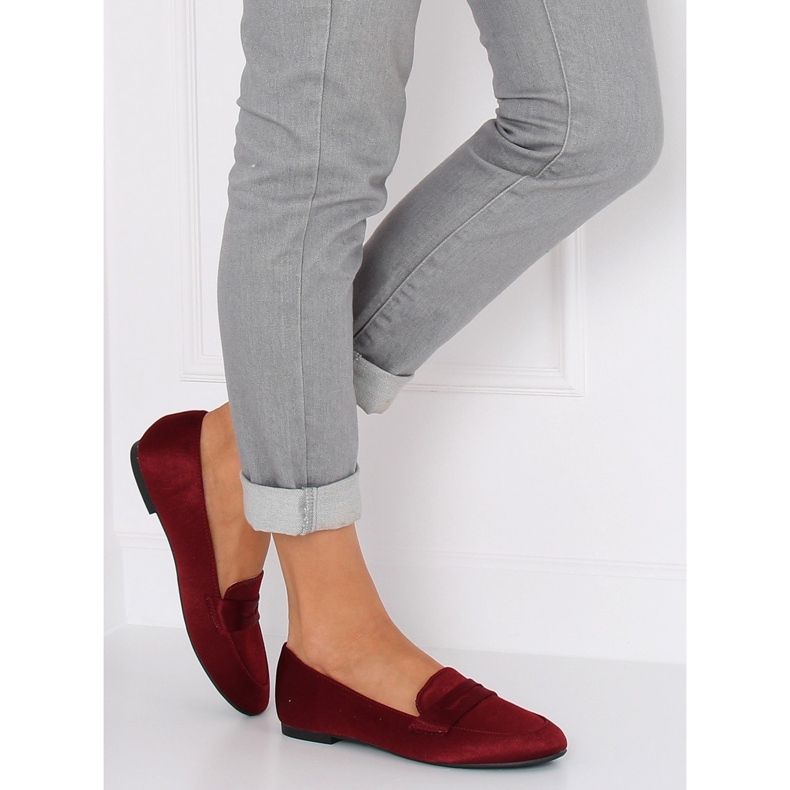 Women's loafers burgundy 3109 Red II-GAT 2