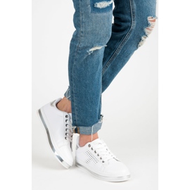 White Sneakers With A Hologram 2