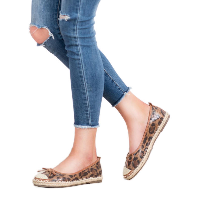 GUAPISSIMA Spotted ballerinas brown 1
