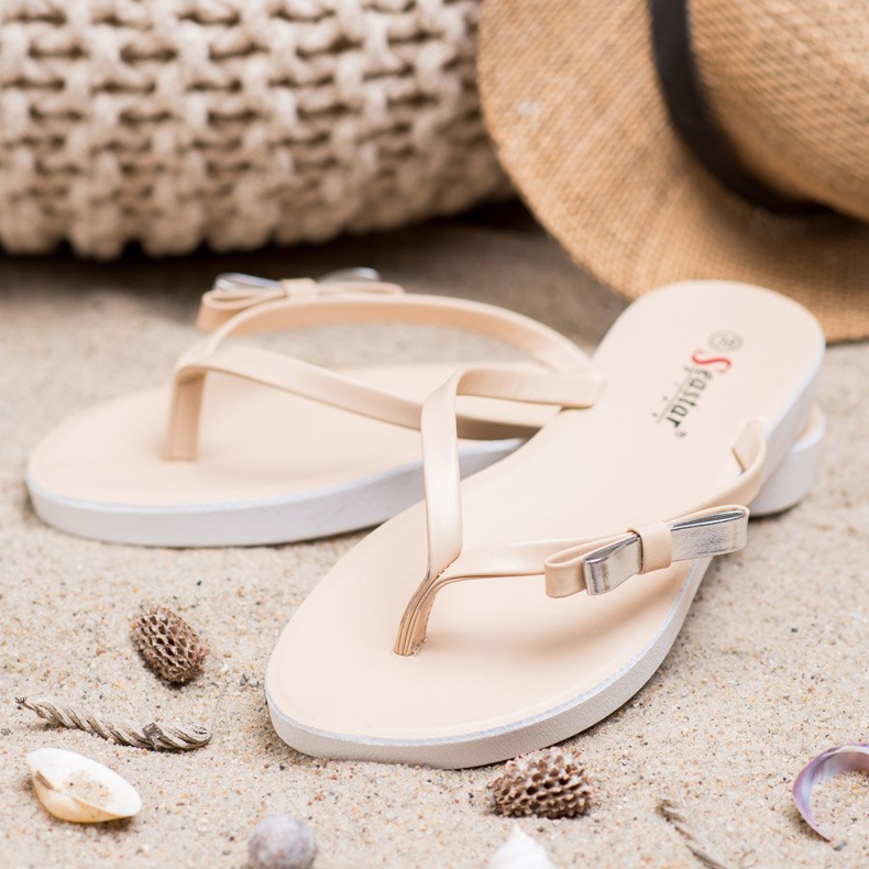 Seastar Flip-flops With A Bow brown 1