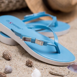 Seastar Flip-flops With A Bow blue 1