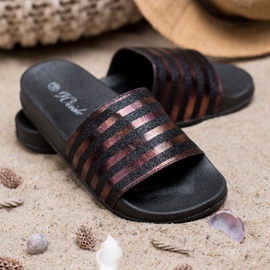 Weide Slippers With Glitter black 1