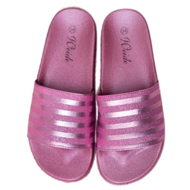 Weide Slippers With Glitter pink 1