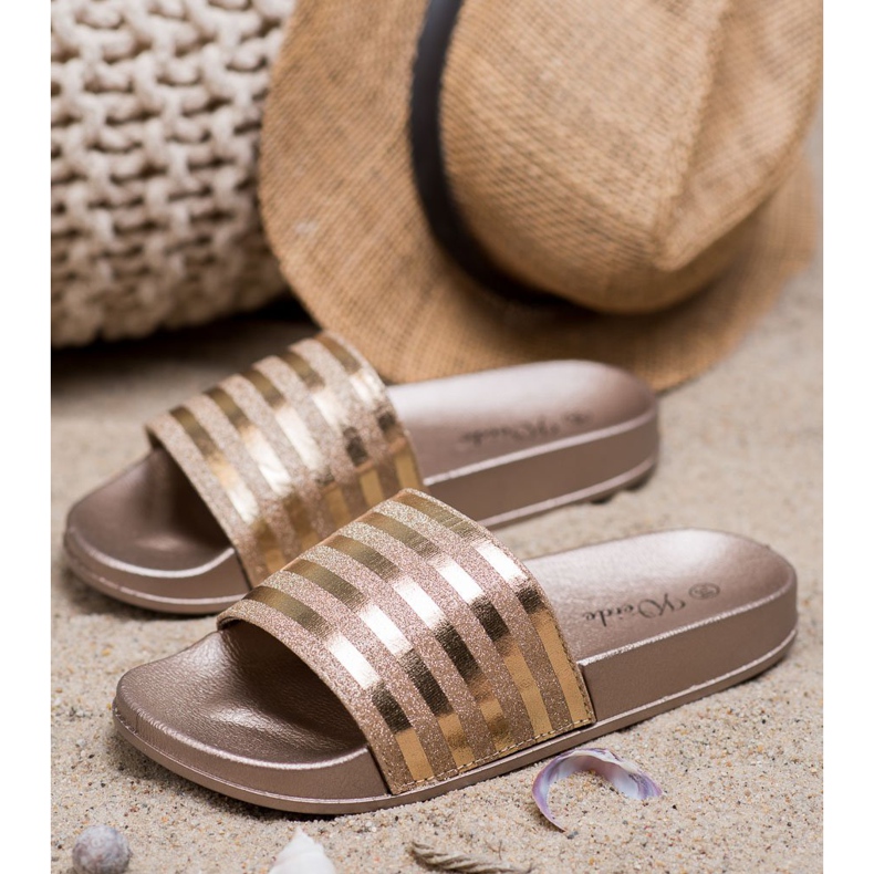 Weide Slippers With Glitter yellow 2