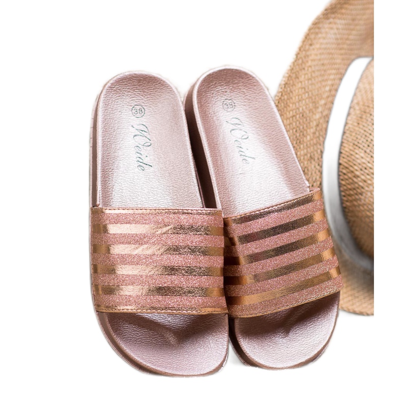 Weide Slippers With Glitter pink 1