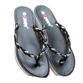 Seastar Black Braided Flip-Flops 2