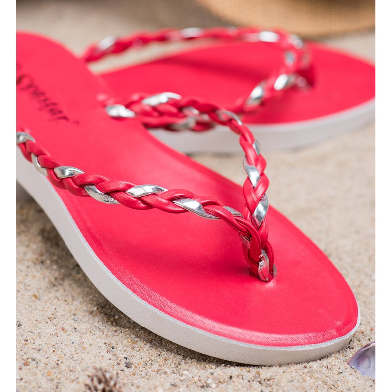 Seastar Red Braided Flip-Flops 2