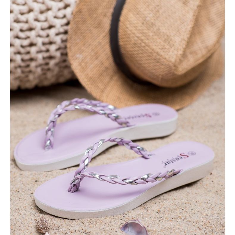 Seastar Violet Braided Flip-Flops 2