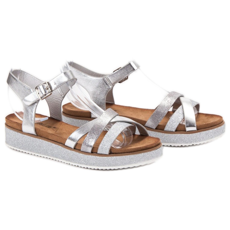 Bestelle Sandals With Glitter Soles grey 1