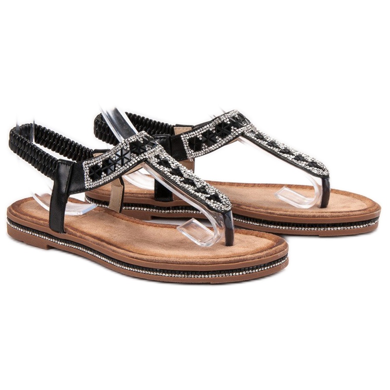 SHELOVET Black sandals of flip-flops 1