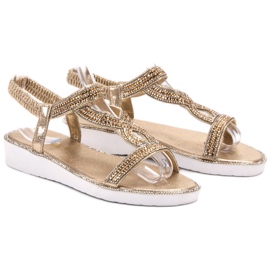 SHELOVET Wedge Slip-On Sandals yellow 1