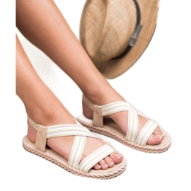 SHELOVET Comfortable women's sandals brown 2
