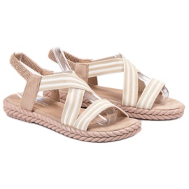 SHELOVET Comfortable women's sandals brown 1