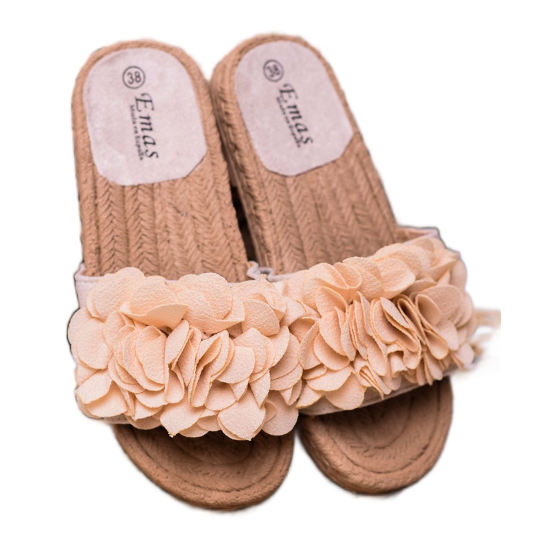 SHELOVET Beige Espadrilles slippers 2 SHELOVET Beige Espadrilles slippers 2