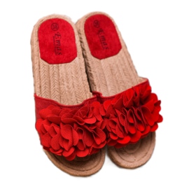 SHELOVET Red Slippers Espadrilles 1