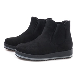 Warm Booties Jodhpur boots K-105 Black 1