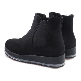 Warm Booties Jodhpur boots K-105 Black 2