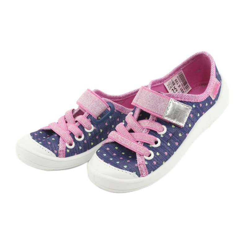 Befado children's shoes 251X135 navy blue pink grey 4