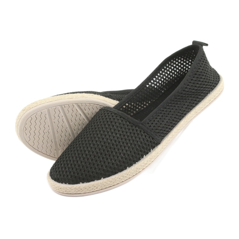 Black mesh espadrilles JX1029 Black 4