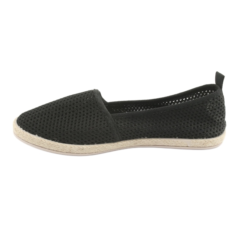 Black mesh espadrilles JX1029 Black 2