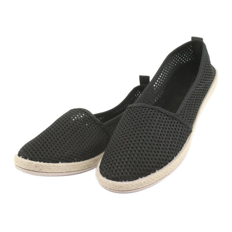 Black mesh espadrilles JX1029 Black 3