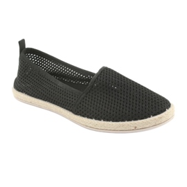 Black mesh espadrilles JX1029 Black 1