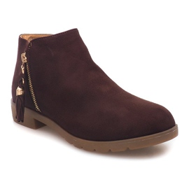 Suede Booties Jodhpur 8565 Brown 2