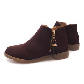 Suede Booties Jodhpur 8565 Brown 1