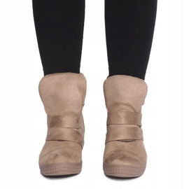 Wedge Sneakers With Velcro 1703 Camel brown 2