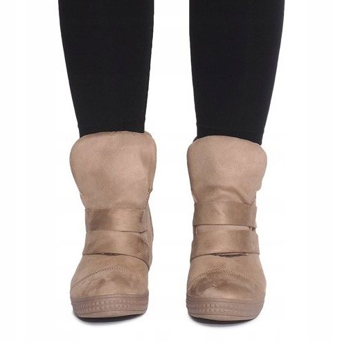 Wedge Sneakers With Velcro 1703 Camel brown 2