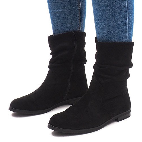 Warm Boots Jodhpur L7355 Black 1