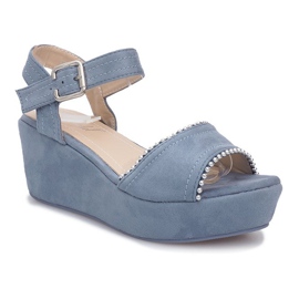 Blue Laguna wedge sandals 1
