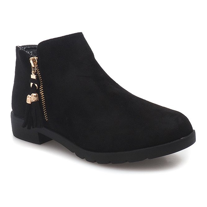 Suede Booties Jodhpur 8565 Black 2