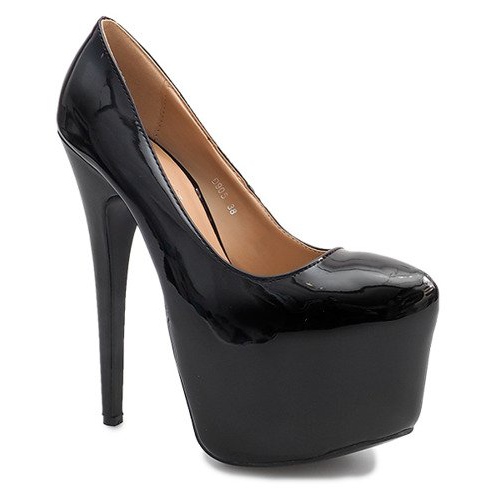 High Lacquered Pins On the Platform D905 Black 1