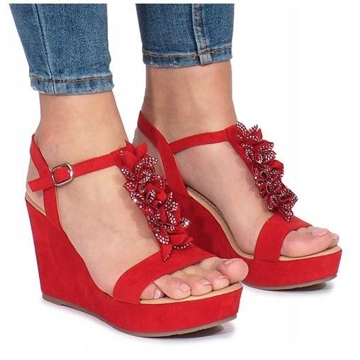 Red Liris wedge sandals 2