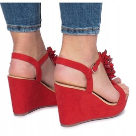 Red Liris wedge sandals 1