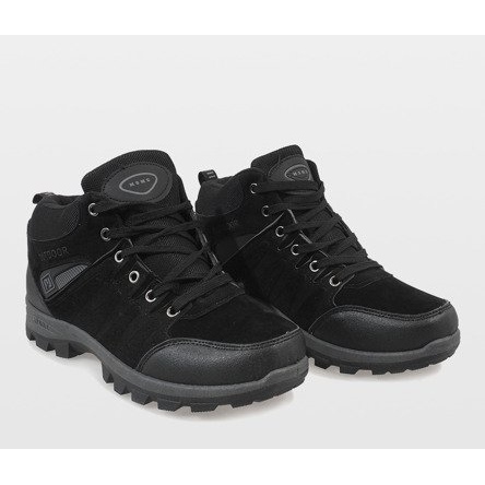 Black insulated snow boots KFT001 2